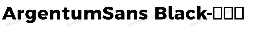 ArgentumSans Black字体转换